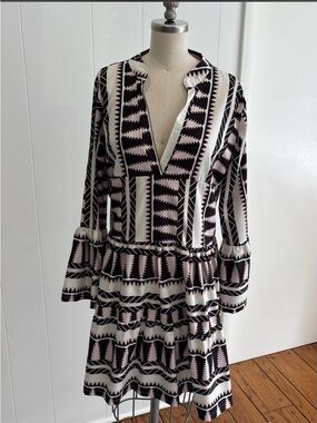 Black & Cream Bohemian Dress